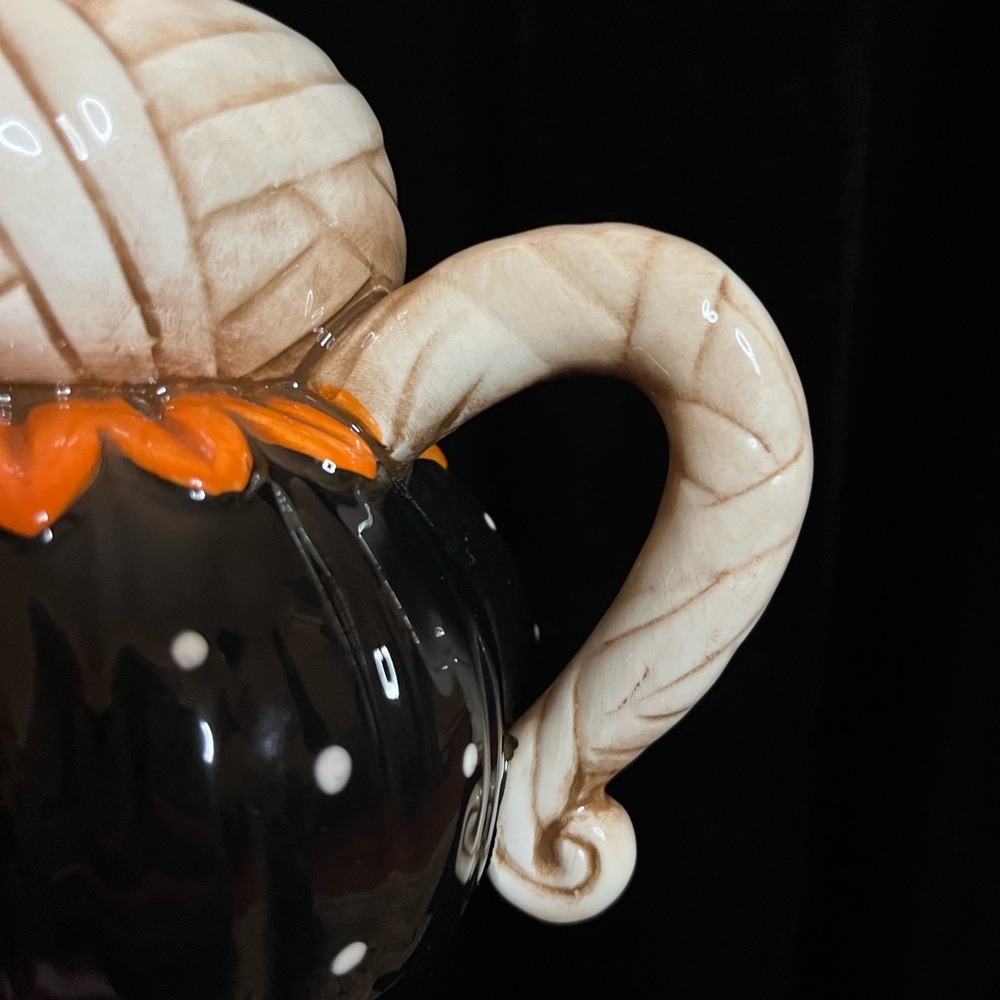 Johanna Parker NEW Spooky Mummy Pumpkin Mug - Cream and Orange - Picture 4 of 6